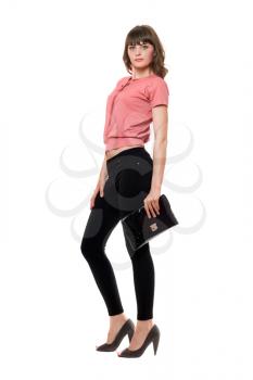 Royalty Free Photo of a Young Woman With a Purse
