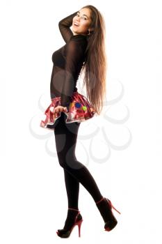 Royalty Free Photo of a Young Woman With Very Long Hair