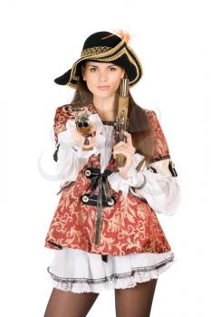 Royalty Free Photo of a Woman in a Pirate Costume