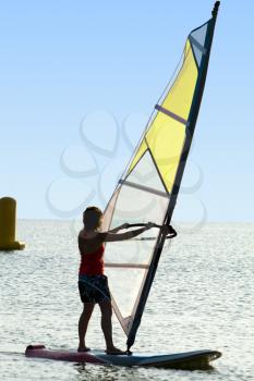 Royalty Free Photo of a Windsurfer