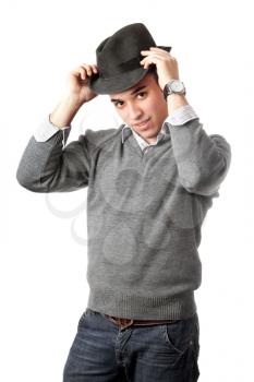 Royalty Free Photo of a Man With a Hat