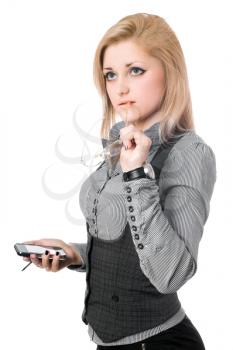 Royalty Free Photo of a Girl With a Smart Phone