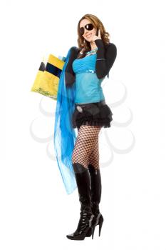 Royalty Free Photo of a Woman With Shopping Bags