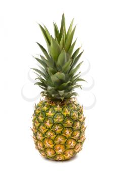 Close-up of sweet pineapple on white background