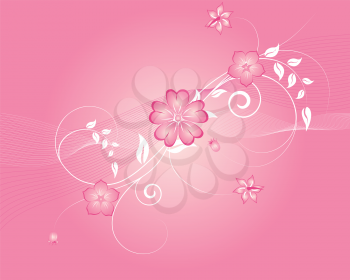 Royalty Free Clipart Image of a Floral Background