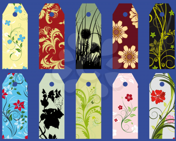 Royalty Free Clipart Image of Floral Bookmarks