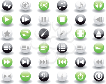 Royalty Free Clipart Image of Music Icons