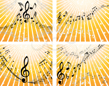 Royalty Free Clipart Image of a Music Note Background