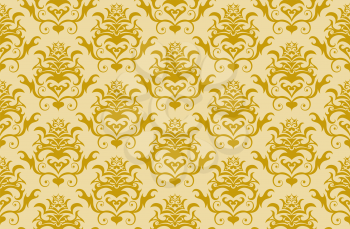 Royalty Free Clipart Image of a Damask Background