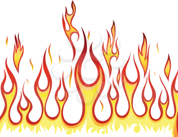 Inferno fire vector background for design use