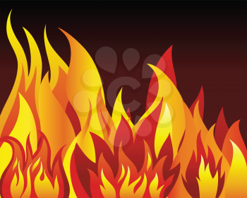 Inferno fire vector background for design use