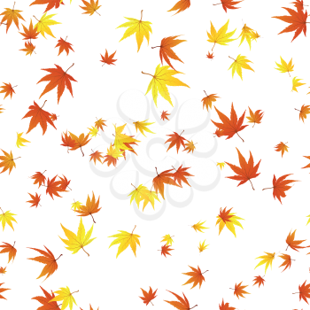 Maple seamless foliage. For easy making seamless pattern just drag all group into swatches bar, and use it for filling any contours.