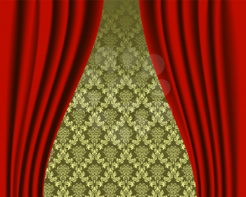 Curtain vector background