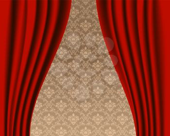 Curtain vector background