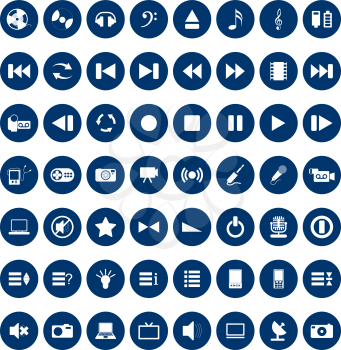 Vector collection of different music themes icons