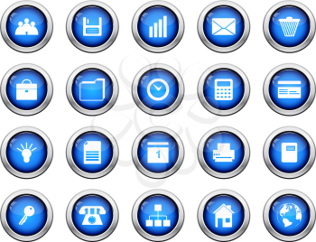 Business and office set of different vector web icons