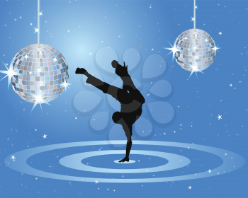 Nightclub dancer theme. Vector illustration for design use.