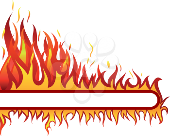 Inferno fire vector background for design use