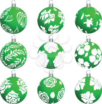 Set of Christmas (New Year) balls for design use. Vector illustration.