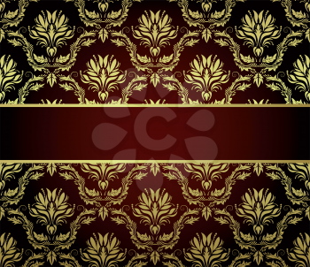 Damask seamless vector pattern with frame.  For easy making seamless pattern just drag all group into swatches bar, and use it for filling any contours.