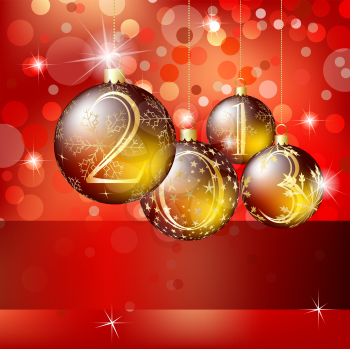 Christmas and New Year background. Vector illustration. EPS 10 with transparency.