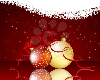 Beautiful Christmas (New Year) card. Vector illustration with transparency and mesh EPS10.