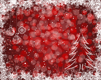 Beautiful Christmas (New Year) card.  Vector illustration with transparency EPS10.