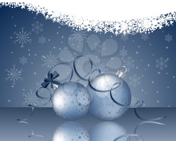 Beautiful Christmas (New Year) card. Vector illustration with transparency and mesh. Eps 10.
