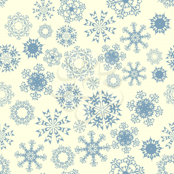 Seamless snowflake patterns. Fully editable EPS 8 vector illustration.