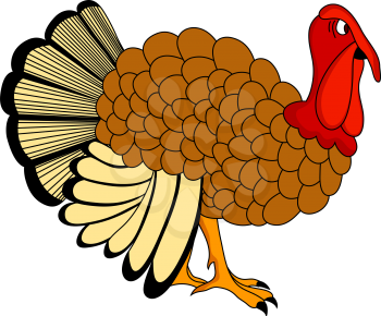 Thanksgiving Day Turkey icon.  All objects are separated. Vector illustration.