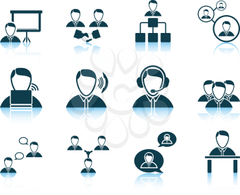 Set of business people icon. EPS 10 vector illustration without transparency.