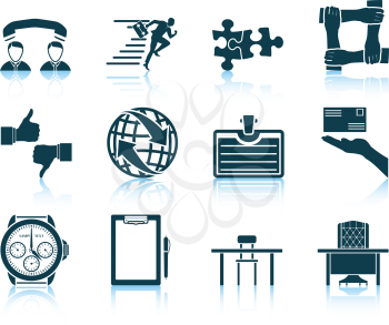 Set of business icon. EPS 10 vector illustration without transparency.