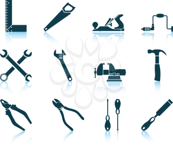 Set of tools icon. EPS 10 vector illustration without transparency.
