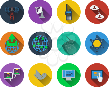 Set of communication icons in flat design 