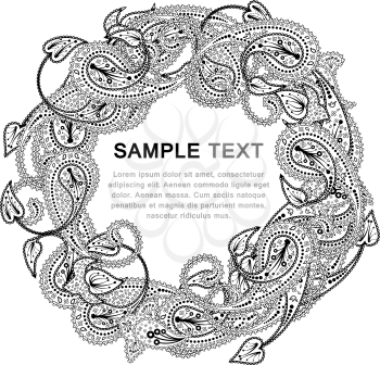Paisley pattern with copy-space frame