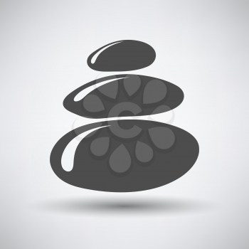 Stack of spa stones icon over grey background. Vector illustration.