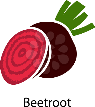 Beetroot icon on white background. Vector illustration.
