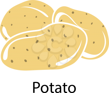 Potato icon on white background. Vector illustration.