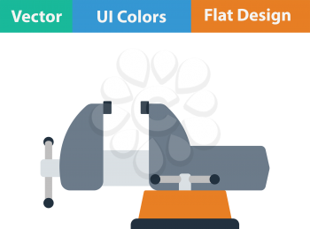 Flat design icon of vise in ui colors. Vector illustration.
