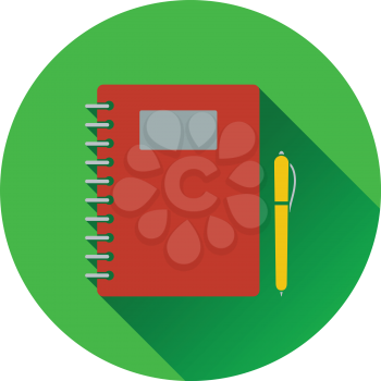 Flat design icon of Exercise book in ui colors. Flat design. Vector illustration.