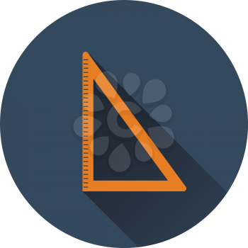 Flat design icon of Triangle in ui colors. Flat design. Vector illustration.