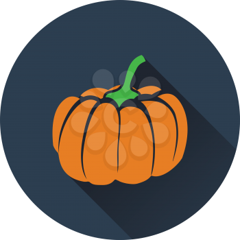 Pumpkin icon. Flat design. Vector illustration.