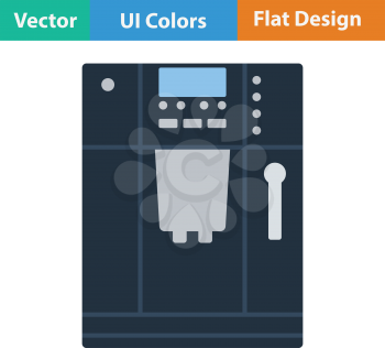 Kitchen coffee machine icon. Flat design. Vector illustration.