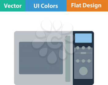 Micro wave oven icon. Flat design. Vector illustration.