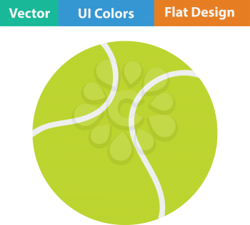 Tennis ball icon. Flat design. Vector illustration.