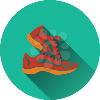 Icon of Fitness sneakers. Flat design. Vector illustration.