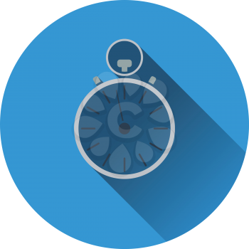 Stopwatch icon. Flat design. Vector illustration.