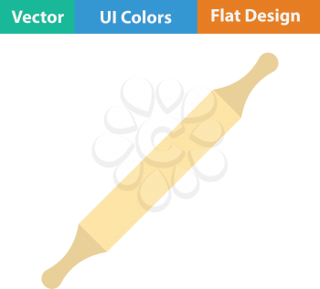 Bakery pin-roll icon. Flat design. Vector illustration.
