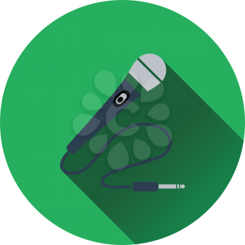 Karaoke microphone  icon. Flat design. Vector illustration.