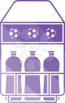 Soccer field bottle container  icon. Flat color design. Vector illustration.